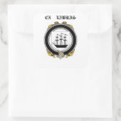 Driscoll Familie Crest Boek Bord Vierkante Sticker (Tas)