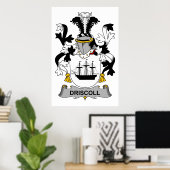 Driscoll Family Crest Poster (Thuiskantoor)