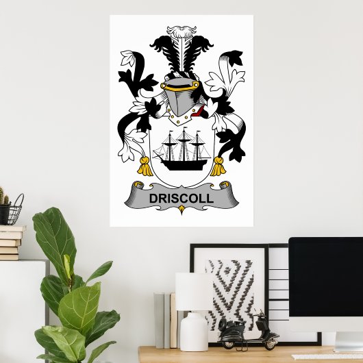 Driscoll Family Crest Poster (Thuiskantoor)