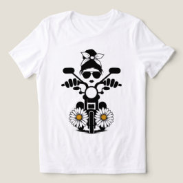 Dristige berijderster vrouwen abstracte motor T-sh Tri-Blend Shirt
