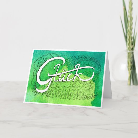 Dritte Regel der Gelassenheit – GLÜCK Faltkarte Bedankkaart (Voorkant)