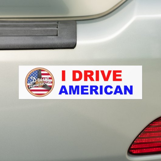 Drive American Bumpersticker (Op auto)