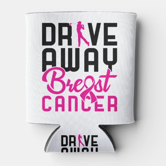 Drive Away Breast Cancer Golfing Golfer Blikjeskoeler (Voorkant)