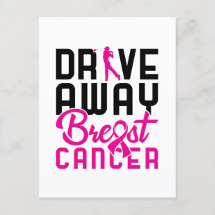 Drive Away Breast Cancer Golfing Golfer Briefkaart