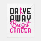 Drive Away Breast Cancer Golfing Golfer Fleece Deken (Voorkant)