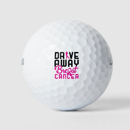 Drive Away Breast Cancer Golfing Golfer Golfballen (Voorkant)