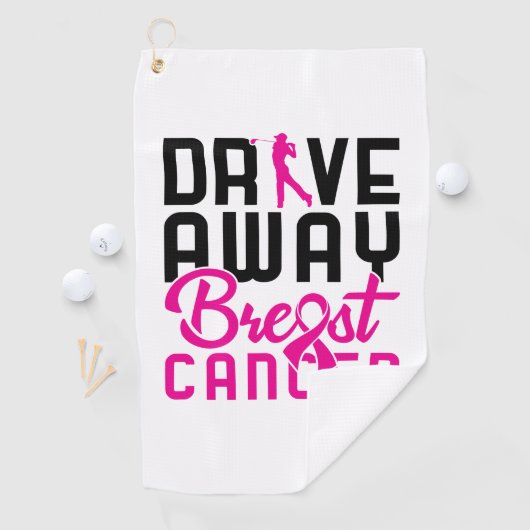 Drive Away Breast Cancer Golfing Golfer Golfhanddoek (Insitu)