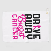 Drive Away Breast Cancer Golfing Golfer Golfhanddoek (Horizontaal)
