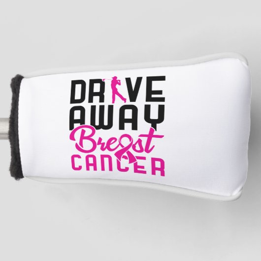 Drive Away Breast Cancer Golfing Golfer Golfheadcover (Voorkant)