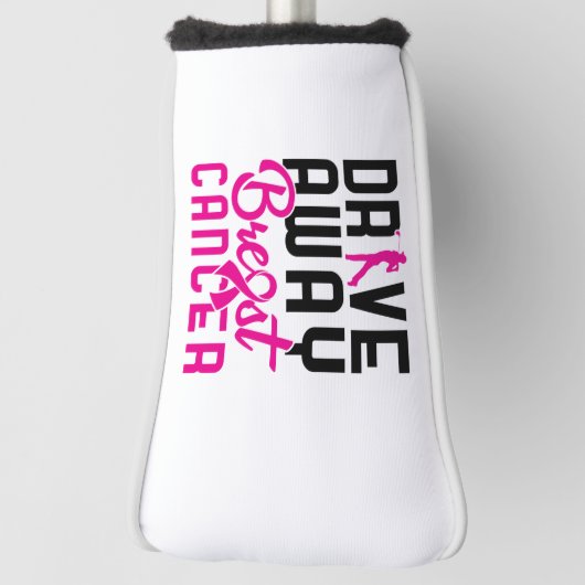 Drive Away Breast Cancer Golfing Golfer Golfheadcover (Draai 90)