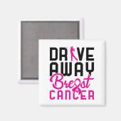 Drive Away Breast Cancer Golfing Golfer Magneet (Voorkant / Achterkant)