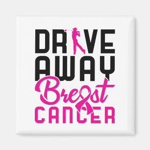 Drive Away Breast Cancer Golfing Golfer Magneet