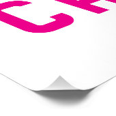 Drive Away Breast Cancer Golfing Golfer Perfect Poster (Hoek)