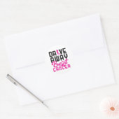 Drive Away Breast Cancer Golfing Golfer Ronde Sticker (Envelop)