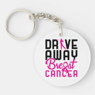 Drive Away Breast Cancer Golfing Golfer Sleutelhanger
