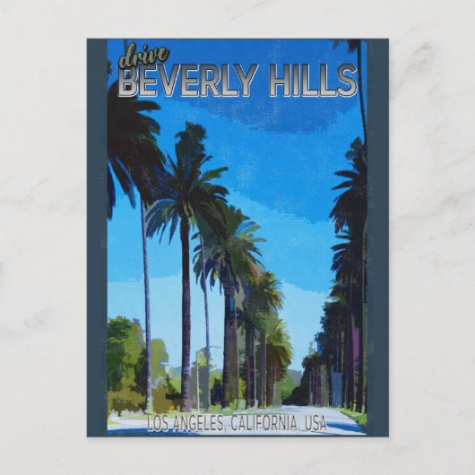  drive Beverly Hills California Travel Briefkaart (Voorkant)