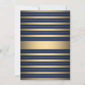 drive-by any Birthday Navy Blue Gold & White Party Kaart (Achterkant)