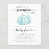 Drive by Baby Boy Shower Blue Pumpkin Invitation (Voorkant)