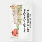 Drive-by Baby shower Boerderij Baby Animals Banner (Verticaal)