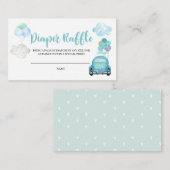 Drive by Baby shower Diaper Raffle Enclosure Card Informatiekaartje (Voorkant / Achterkant)
