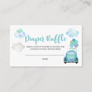 Drive by Baby shower Diaper Raffle Enclosure Card Informatiekaartje