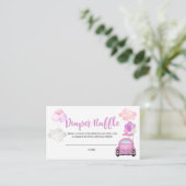 Drive by Baby shower Diaper Raffle Enclosure Card Informatiekaartje (Staand voorkant)