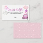 Drive by Baby shower Diaper Raffle Enclosure Card Informatiekaartje (Voorkant / Achterkant)