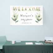 Drive by Baby shower Greenery and Gold Spandoek (Beurs)