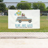 Drive by Baby shower Honk & Wave Blue SUV Spandoek (Insitu)