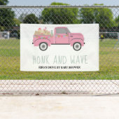 Drive by Baby shower Honk & Wave Pink Truck Spandoek (Insitu)