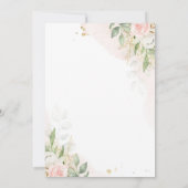 Drive by Baby shower Invitation Greenery Pink Gold Kaart (Achterkant)