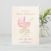 drive-by Baby shower Invitation Kaart (Staand voorkant)