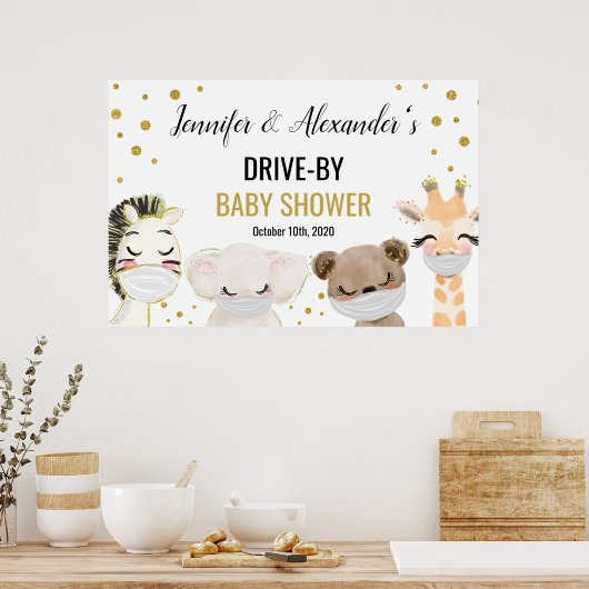 Drive-by Baby shower Poster (Keuken)