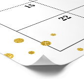 Drive-by Baby Shower Raad Verwachte Datum Kalender Poster (Hoek)