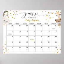 Drive-by Baby Shower Raad Verwachte Datum Kalender