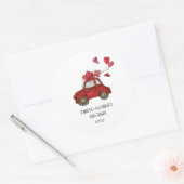 Drive-by Baby shower Ronde Sticker (Envelop)