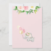 Drive By Baby shower Uitnodiging voor Baby meisjes (Achterkant)