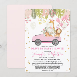 Drive by Baby shower Virtual Baby shower Kaart