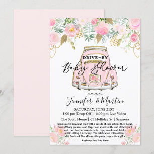Drive by Baby shower Virtual Baby shower Kaart