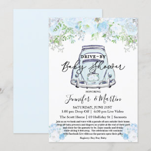Drive by Baby shower Virtual Baby shower Kaart