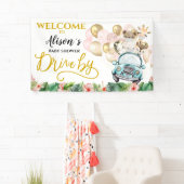 Drive by Baby shower WELCOME BANNER | Cute Safari (Insitu)