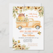 Drive by bee girl baby shower Invitation Kaart (Voorkant)