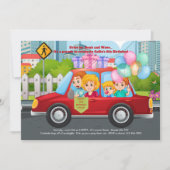 Drive by Birthday Party Parade Uitnodiging (Voorkant)