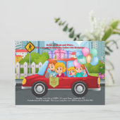 Drive by Birthday Party Parade Uitnodiging (Staand voorkant)