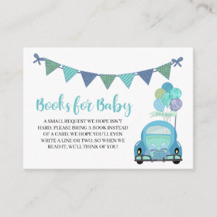 Drive by Blue Car Books for Baby Enclosure Card Informatiekaartje