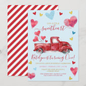 Drive by Blue Valentijn Hearts Boy Birthday Kaart (Voorkant / Achterkant)