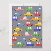 Drive By Boy Verjaardagsparade Kleurrijke Auto's Kaart (Achterkant)