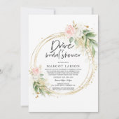 Drive By Bridal Shower Uitnodiging Groen & Goud (Voorkant)