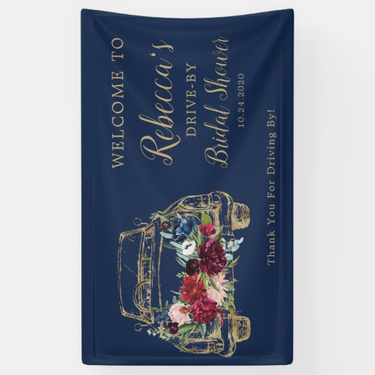 Drive By Bruiloftfeest Sign Banner | Drive Thru (Verticaal)