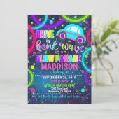 Drive by Honk and Wave Glow Party Invitation Kaart (Staand voorkant)